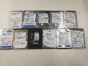 ジャンク 大特価 動作品 HDD SSD 11枚組 まとめ売り PC分解品