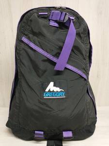 GREGORY 青文字タグ 90s ヴィンテージ バックパック リュック グレゴリー 1993-1996 メンズ ブラック パープル バッグ かばん 鞄