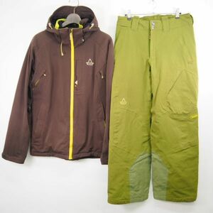 SOS Sportswear Of Sweden セットアップスノーボードウェア スノボスーツ(S)ブラウン/グリーン