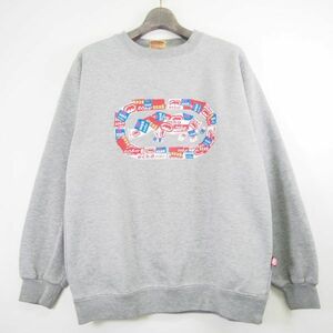 エコーアンリミテッド ECKO UNLTD. 裏起毛 スウェットプルオーバー トレーナー/グレー