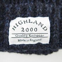 英国製 ハイランド2000 HIGHLAND2000 ウールニットキャップ*BOBCAP/シップス取扱/ネイビー_画像4