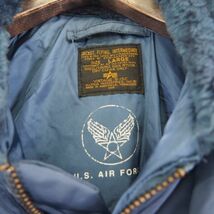 アルファインダストリーズ ALPHA INDUSTRIES B-15C MIL-J-62518 フライトジャケット(L)ブルー系_画像3