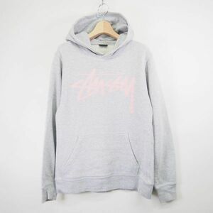 ステューシー Stussy ロゴプリントプルオーバースウェットパーカー(S)霜降り