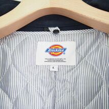 ディッキーズ Dickies キルティングライナー付き ポリ コットン トレンチコート(L)ネイビー_画像3