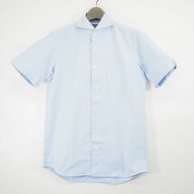 鎌倉シャツ Maker's Shirt 鎌倉 半袖オックスフォードシャツ(S)ブルー/日本製_画像1