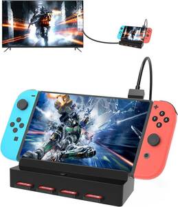 革新版 2-in-1 Switch 多機能ドック & Switchカードリーダー切り替え器 HDMI変換/TV出力/USBポート搭載 カードリーダー 切り替え器