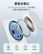 Meifigno マグネット式ワイヤレス充電器 iPhone 15/14/13/12シリーズ/AirPodsに対応 マグセーフ充電スタンド ホワイト_画像6