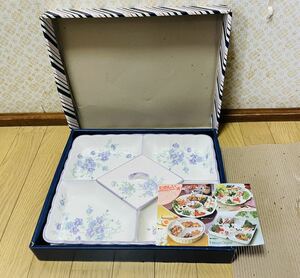 【1円スタート】Tominaga Original オードブル 陶器 大皿 パーティー 盛合せ お菓子 未使用 レトロ DM0111M