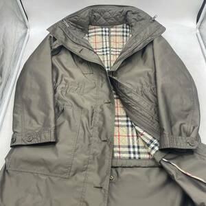 【1円スタート】BURBERRY LONDON 中綿ライナー付き ナイロンコート 裏地 ノバチェック 撥水加工 バーバリー モッズコート 美品 現状品 DM01