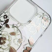 ケイトスペード kate spade iPhone 14 PRO ケース ゴールドフローラル MagSafe対応_画像4