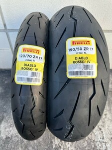 新品 ピレリ ディアブロ ロッソ 4 2023年製 120/70ZR17 2022年製 190/50ZR17 PIRELLI DIABLO ROSSO4 前後セット 送料込 49,500円 (185270)