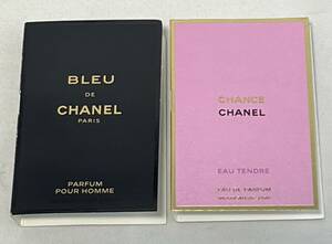 【CHANEL】ブルードゥシャネルパルファム＆チャンスオータンドゥル　1.5ml×２個セット　香水　中古品　ジャンク品