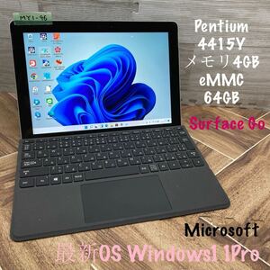 MY1-96 激安 OS Windows11Pro タブレットノートPC Microsoft Surface Go Pentium 4415Y メモリ4GB eMMC64GB Bluetooth Office 中古