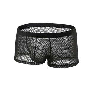 4010MEN( black ) Europe and America size M men's soft net ventilation boxer shorts costume play clothes ero beautiful . party 