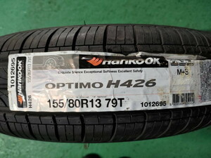 ★在庫処分 サマータイヤ 155/80R13 1本のみ HANKOOK(ハンコック) OPTIMO H426 (送料無料 2017年製 )