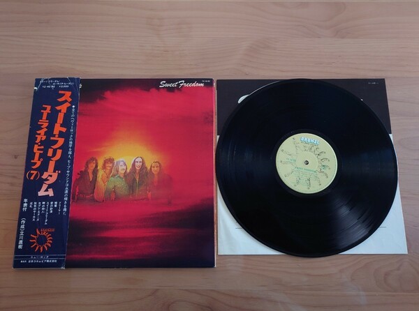 ★ユーライア・ヒープ URIAH HEEP★SWEET FREEDOM スイート・フリーダム★帯付（傷み、テープ補修あり）★OBI★中古LP