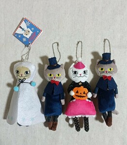 カルディ 2021 ハロウィン クリスマス くたくたネコ ぬいぐるみ キーチェーン KALDI ベージュ キーホルダー マスコット ねこ 猫