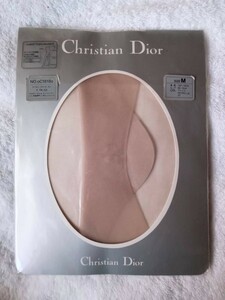 .:*☆新品♪希少《Christian Dior》 リンキング パンティストッキング 足先部 手縫製 ロゴ入りアウトゴム マチ付き かかと付 《M》.:*☆