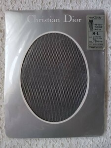 新品★*レア《ChristianDior》ウエストロゴ入りアウトゴム付きサポート網タイツ ショーツ型デザイン フィッシュネットストッキング（M〜L）