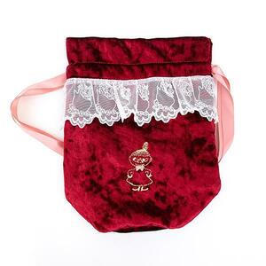  Moomin race & velour pouch ( wine red ) little miiMOOMIN