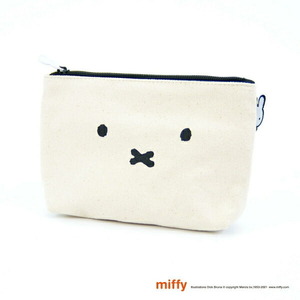 ミッフィー miffy 帆布ポーチ（M) フェイスナチュラル