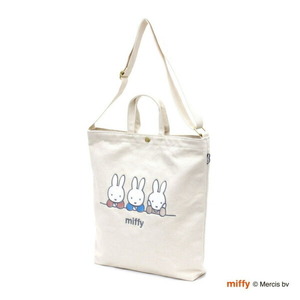 ミッフィー miffy 2WAY帆布トートショルダーバッグ トリオ ナチュラル