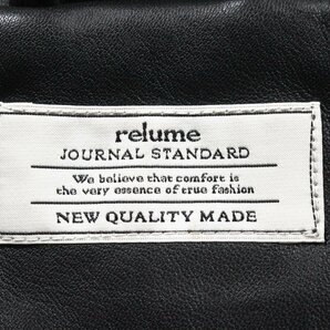 relume JOURNAL STANDARD ジャーナルスタンダード シープスキンレザー ライダースジャケット 38 黒の画像3