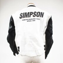 SIMPSON シンプソン 牛革レザー シングル ライダースジャケット L_画像2