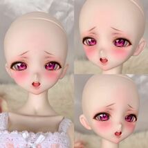 ＊luceluce＊ DDH-10 セミホワイト肌 カスタムヘッド＋舌パーツ3種＋アイ2種＋涙ジェル＋ロリポップ ソフビ盛り_画像10