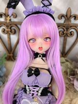 ＊luceluce＊ DDH-10 セミホワイト肌 カスタムヘッド＋舌パーツ3種＋アイ2種＋涙ジェル＋ロリポップ ソフビ盛り_画像5