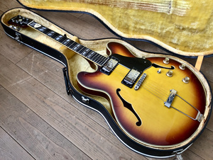 希少美品 Greco SA-700 上位model 特注オーダー品 Gibson ES-335type フルアコ/エンボス ロゴ入P.U U-1000搭載 エボニー指板/ハードケース