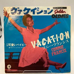 再生良好 EP コニー・フランシス(CONNIE FRANCIS)「ヴァケイション(Vacation)可愛いベイビー(Pretty Little Baby)」77年 DMQ-6904 中尾エミの画像1