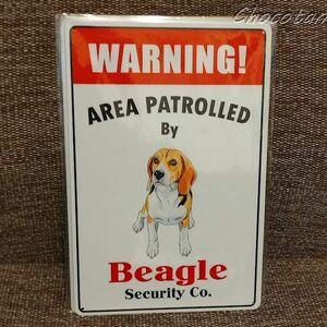 [ free shipping ]Beagle Beagle ⑧ necessary attention metal autograph plate [ new goods ]