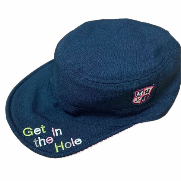 マンシングウェア ワークキャップ　レディースF(55〜57) リバーシブル　ゴルフキャップ　ネイビー　 帽子