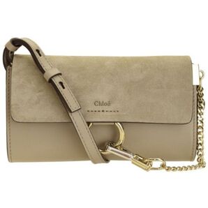 【Chloe(クロエ)】Chloe バッグ ショルダーバッグ レザー ベロア スエード グレー系 クロエ ビジネス