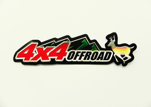 ★【ステッカー/シール】MOTORSPORT モータースポーツ 4x4 OFFROAD ▲▽ オフロード 四駆 4WD 3D ホログラム