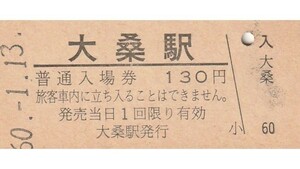 G483.中央本線　大桑駅　130円　60.1.13