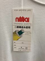 体3-8 L サイズ ホワイト ニッタイ nittai 希少品 515 トレーニング シャツ 半袖 クールネック 体操服 体操着 日体 昭和 レトロ 日本製 白_画像5