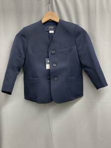 6 新品 制服 120 A サイズ イートン 服 ジャケット 上着 小学生 学生服 シングル 前 男女兼用 スクール ユニホーム ネイビー NAVY 紺