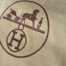 エルメス 22×40.5 保存袋 巾着袋 布袋 収納袋 保管袋 靴／シューズ 小物入れ HERMES 正規品 ブラウン_画像4