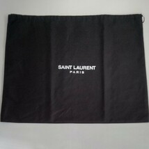 〔サンローラン〕52×42cm 保存袋 巾着袋 布袋 保管袋 SAINT LAURENT 正規品 ブラック 大きめ （0017)_画像2