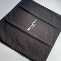 〔サンローラン〕52×42cm 保存袋 巾着袋 布袋 保管袋 SAINT LAURENT 正規品 ブラック 大きめ （0017)_画像4