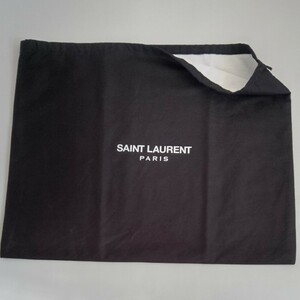 〔サンローラン〕52×42cm 保存袋 巾着袋 布袋 保管袋 SAINT LAURENT 正規品 ブラック 大きめ （0017)