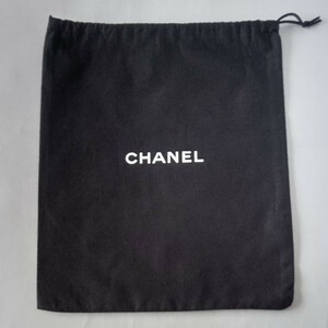 シャネル 25×30.5cm 保存袋 巾着袋 布袋 保管袋 CHANEL 正規品 ブラック （0020)