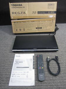 HTお1-34 【中古品】TOSHIBA REGZA 東芝ブルーレイディスクプレイヤー SD-BD3 2011年製　（取扱説明書、HDMIケーブル、リモコン付き）