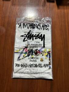 stussy A BATHING APE コラボTシャツ