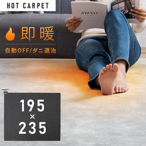 ホットカーペット 3畳 本体 約195×235cm電気カーペット 電気マット 足元ヒーター 暖房器具 暖房機 暖房 防寒グッズ ダニ退治 一人暮らし