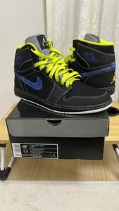 28.5㎝ air jordan NIKE supreme US10h Nike Air Jordan 1 Retro High Black/Cyber Blue Sapphire AIR JORDAN 1 ナイキ エアジョーダン 1