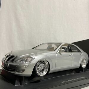 Mercedes Benz ディーラー特注 AUTOart 1/18 Sクラス BBSホイールカスタム 検索 W221 S350 S500 AMG メルセデスベンツ ミニカー モデルカー