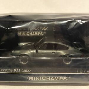 未開封 MINICHAMPS 1/43 ポルシェ 911 turbo 1977年 930 ミニチャンプス PORSCHE Schieferblau metallic ミニカー モデルカー